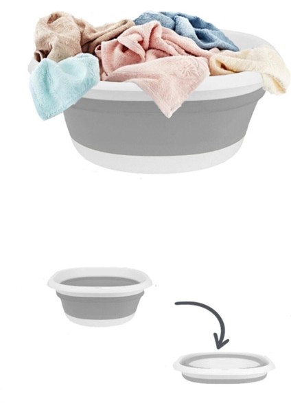 Katlanır Badya Leğen Akordiyon Katlanabilir Badya 3'lü Set (3X10'LT) - Çeyiz Seti