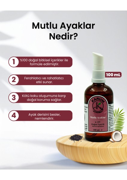 Aromaterapi Doğal Uçucu Yağ Ve Hidorosol İçerikli Ayak Bakım Serumu (Özel Formülasyon) 100 ml