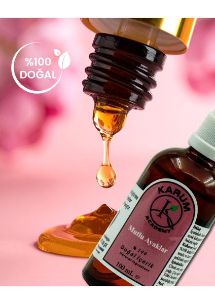 Aromaterapi Doğal Uçucu Yağ Ve Hidorosol İçerikli Ayak Bakım Serumu (Özel Formülasyon) 100 ml