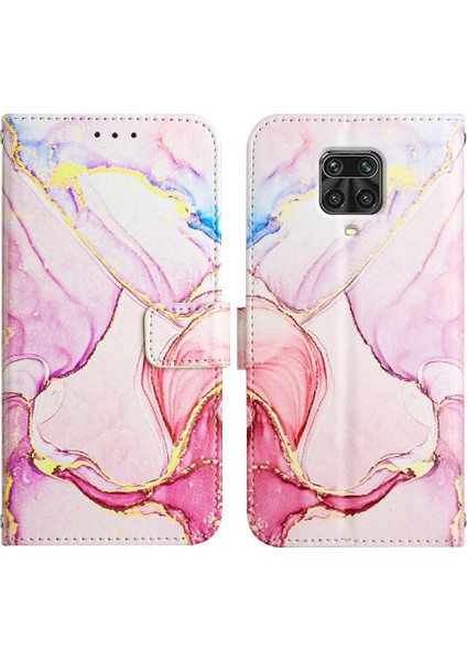 Xiaomi Redmi Note 9 Pro/pro Max Kılıf 360 Tam Kaplar Deri Marble Kapaklı Cüzdan Standlı Kartvizitli Kopçalı Kapak Kartlıklı (Yurt Dışından)