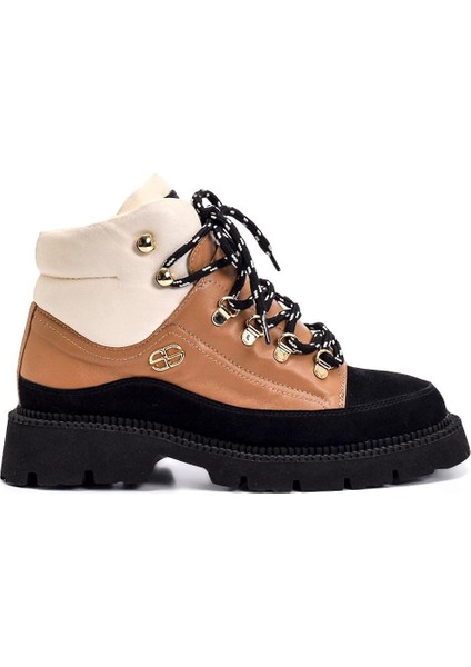 Cız Siyah/taba Süet Kadın Düz Bot