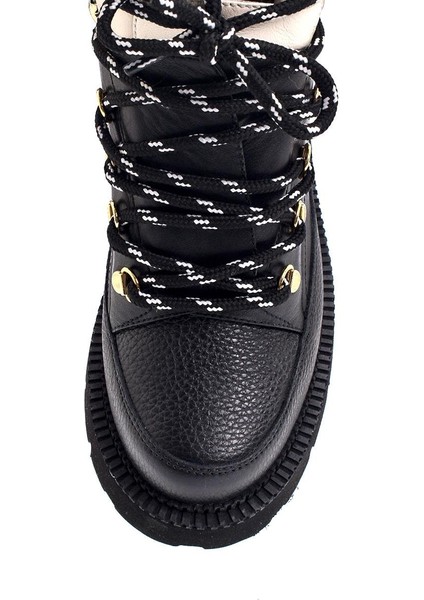 Cız Siyah Hakiki Deri Kadın Düz Bot fiyatları