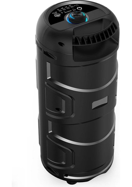 Zore GD-2402 Dijital LED Göstergeli Fm Radyolu Mikrofonlu Rgb Tws Çift 4 Inç Stereo Bass Kablosuz Ka