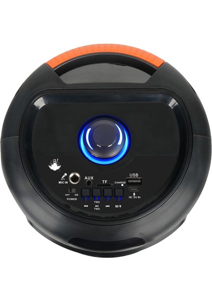 Zore GD-2402 Dijital LED Göstergeli Fm Radyolu Mikrofonlu Rgb Tws Çift 4 Inç Stereo Bass Kablosuz Ka