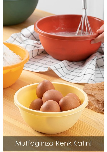 4`lü Badya Yuvarlak Set Plastik Leğen Mutfak Seti Badya Set Karışık Renk ve Şeffaf Olarak Gönderili fiyatları