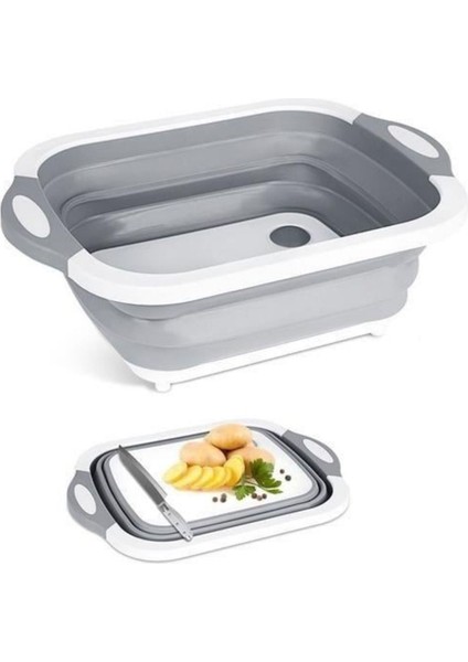 Çok Fonksiyonlu Katlanabilir Süzgeçli Kesme Doğrama Tahtası Badya Leğen fırsatları