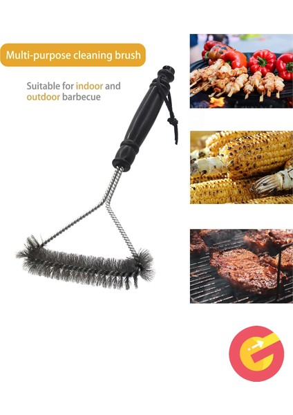 2'li Paket Mangal Barbekü Temizleyici, Metal Barbekü Izgara Temizleme Fırçası ve Kazıyıcı fırsatları