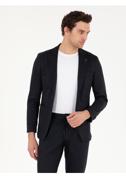 Erkek Lacivert Slim Fit Ceket 50265271-VR033