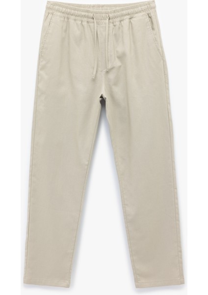 Beli Bağcıklı Cep Detaylı Keten Pamuk Karışımlı Pantolon modelleri