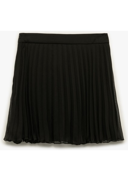 Pileli Astarlı Şifon Mini Etek indirimleri