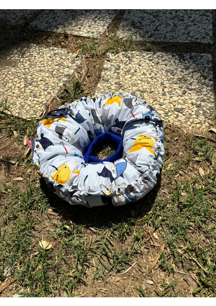 Kedi ve Köpek Operasyon Boyunluk,yakalık,yastık (XL Dış çap:45 Cm) % 100 Koruma Kumaş Huni Model 01