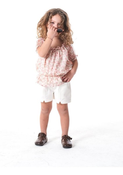 Üst Tüllü Astarlı Bluz Alt Ince Denim Dokuma Kumaş Takım