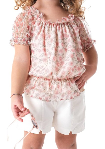 Üst Tüllü Astarlı Bluz Alt Ince Denim Dokuma Kumaş Takım fırsatları