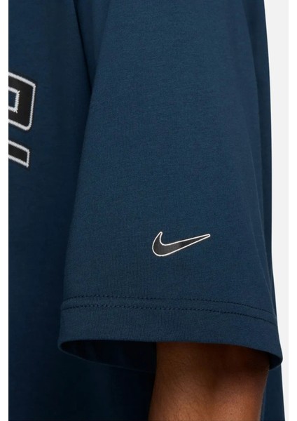 Sportswear Phoenix Graphic Loose Short Sleeve Kadın Bol Kesim Pamuklu Tişört Lacivert fırsatları