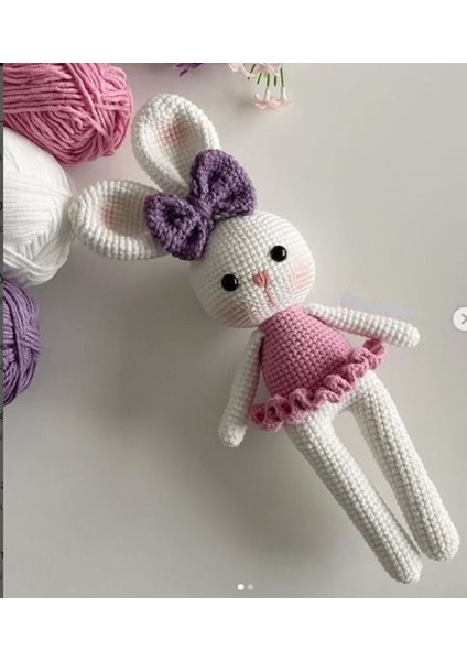 Yenidoğan Hediyesi Amigurumi Uyku Arkadaşı Tavşan (El Örgüsüdür)