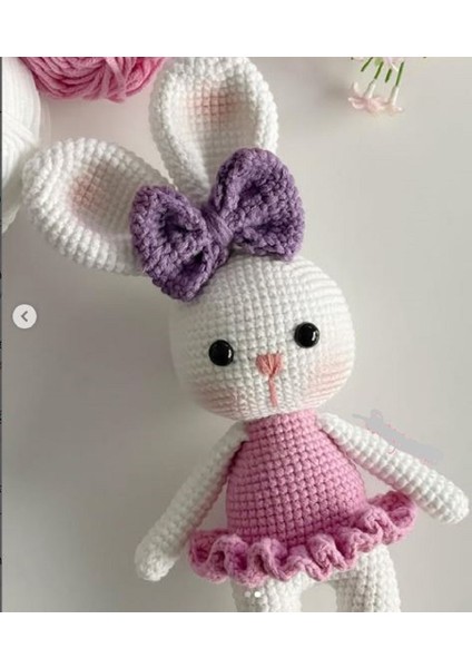 Yenidoğan Hediyesi Amigurumi Uyku Arkadaşı Tavşan (El Örgüsüdür)