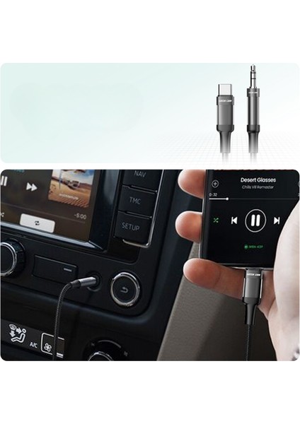 NT-AC07 Plastik 100 cm Type-C To Aux Kablosu fiyatları