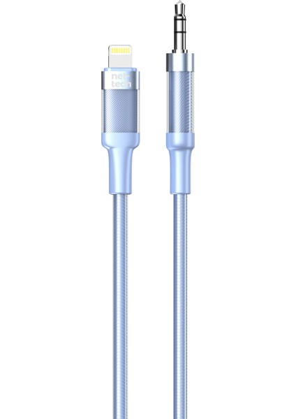 NT-AC06 Plastik 100 cm Jack To Lightning Aux Kablo