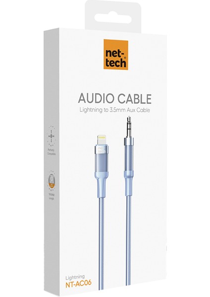 NT-AC06 Plastik 100 cm Jack To Lightning Aux Kablo modelleri