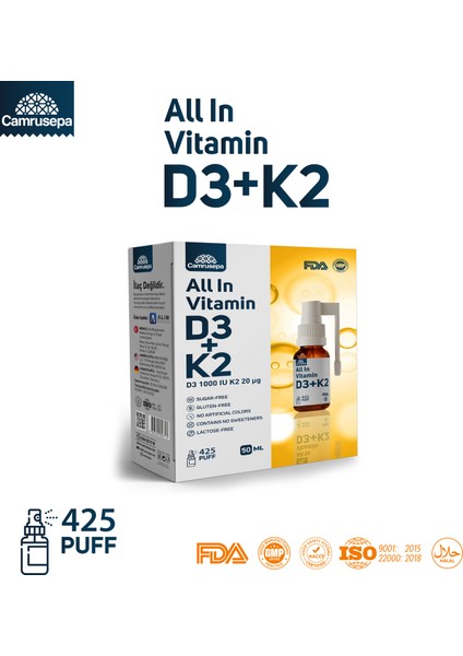 All In Vitamin D3+K2 50 ML