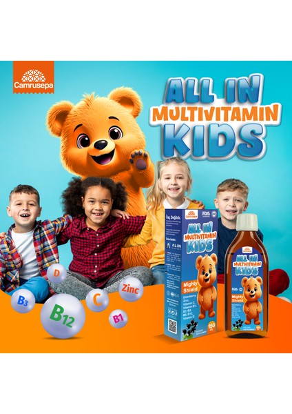 All In Multivitamin Kids Şurup 150 ml | Karamürver Ekstresi