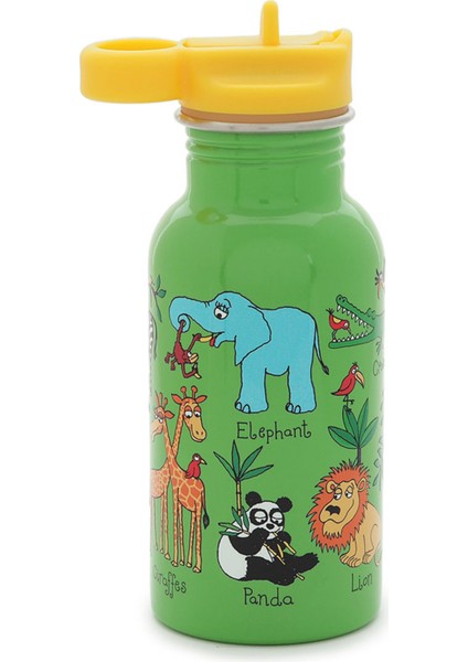 400 ml Pipetli Paslanmaz Çelik Matara Jungle