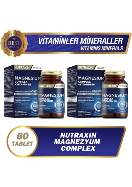 Magnesium Complex Vitamin B6 60 Tablet 2 Adet