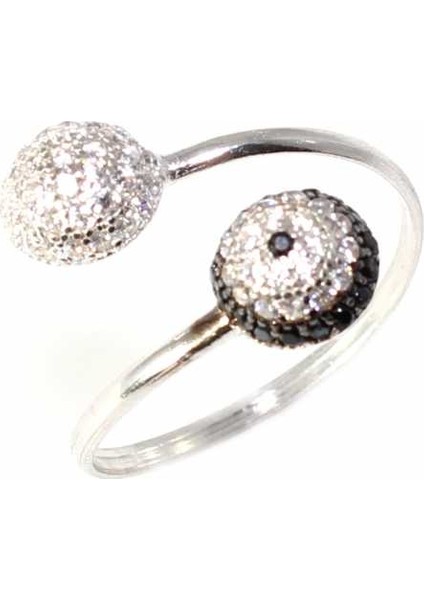 925 Ayar Gümüş Yarım Toplu Yüzük fırsatları