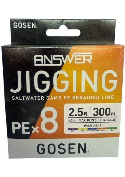 Jigging Answer Pe 8 Örgü Jig ve Tai Rubber Ipi 300MT Multi 40LB