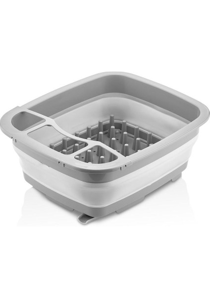Qlux L806 Katlanabilir Badya Bulaşıklık - Gri - 9 Litre
