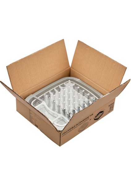Qlux L806 Katlanabilir Badya Bulaşıklık - Gri - 9 Litre
