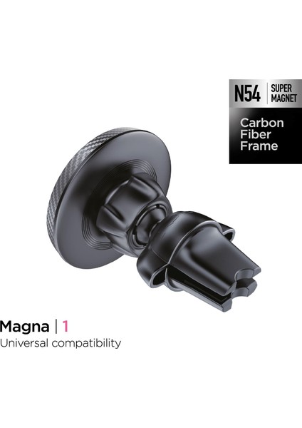 Magna1 Karbon Klipsli Manyetik Araç Içi Telefon Tutucu