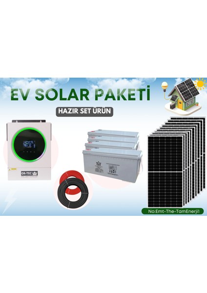 Tüm Ev Ihtiyaçları Için Güneş Enerji Paketi