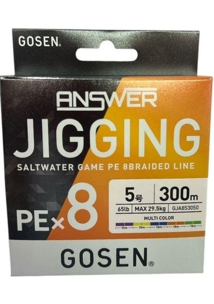 Jigging Answer Pe 8 Örgü Jig ve Tai Rubber Ipi 300MT Multi 65LB