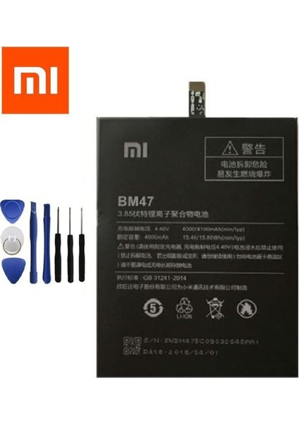 Xiaomi Redmi Mi 3/3s/4x BM47 Batarya Pil ve Tamir Seti Senalstore