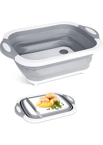 Katlanabilir Süzgeçli Kesme Tahtası ve Badya (4887) fiyatları