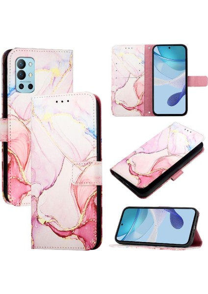 Oneplus 8t Kılıf 360 Tam Kaplar Deri Marble Kapaklı Cüzdan Standlı Kartvizitli Kopçalı Kapak Kartlıklı (Yurt Dışından)