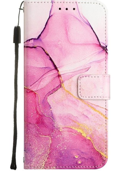 Honor Magic 5 Lite Kılıf 360 Tam Kaplar Deri Marble Kapaklı Cüzdan Standlı Kartvizitli Kopçalı Kapak Kartlıklı (Yurt Dışından)