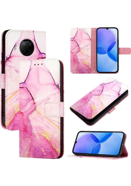 Xiaomi 10T Lite 5g Kılıf 360 Tam Kaplar Deri Marble Kapaklı Cüzdan Standlı Kartvizitli Kopçalı Kapak Kartlıklı (Yurt Dışından)