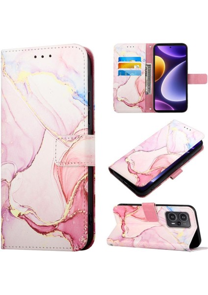 Xiaomi 13 Pro 5g Kılıf 360 Tam Kaplar Deri Marble Kapaklı Cüzdan Standlı Kartvizitli Kopçalı Kapak Kartlıklı (Yurt Dışından)