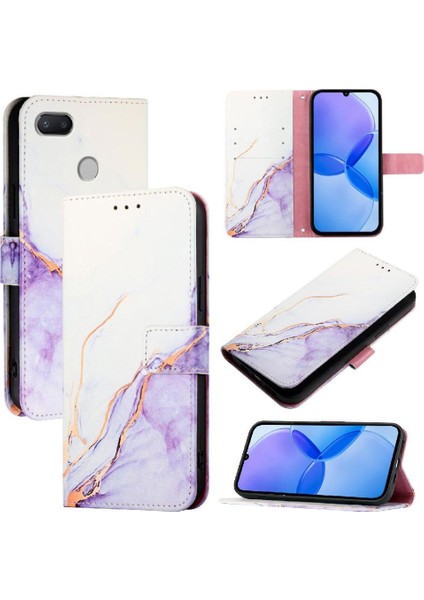 Xiaomi Redmi 6/6A Kılıf 360 Tam Kaplar Deri Marble Kapaklı Cüzdan Standlı Kartvizitli Kopçalı Kapak Kartlıklı (Yurt Dışından)