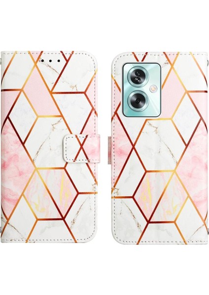 Oppo A79 5g Kılıf 360 Tam Kaplar Deri Marble Kapaklı Cüzdan Standlı Kartvizitli Kopçalı Kapak Kartlıklı (Yurt Dışından)