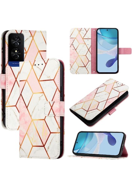 Tcl 50 5g Kılıf 360 Tam Kaplar Deri Marble Kapaklı Cüzdan Standlı Kartvizitli Kopçalı Kapak Kartlıklı (Yurt Dışından)