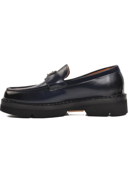 Lacivert Açma Erkek Loafer Ayakkabı Premium