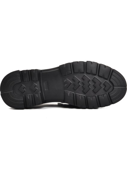 Siyah Geniş Kalıp Erkek Loafer Ayakkabı