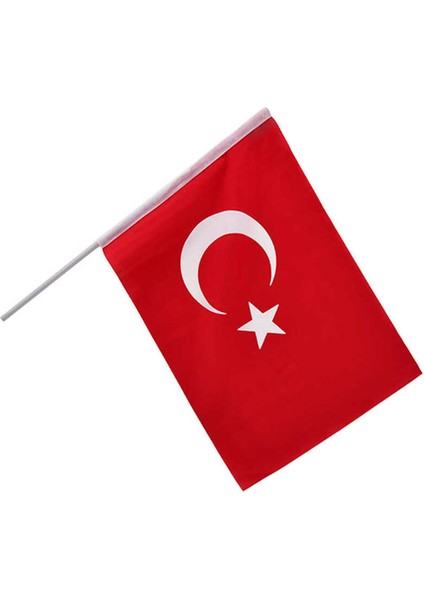 Sopalı Türk Bayrağı 50X75 cm Bez ( Kumaş Malzemeden Üretilmiştir )