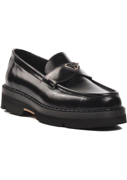 Siyah Açma Erkek Loafer Ayakkabı Premium