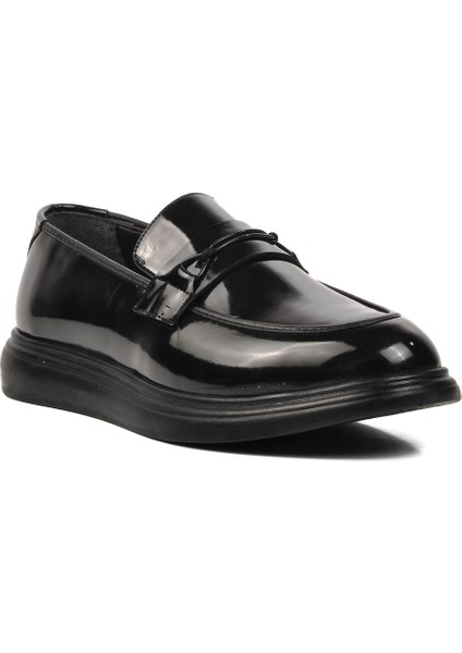 Siyah Rugan Erkek Loafer Ayakkabı modelleri