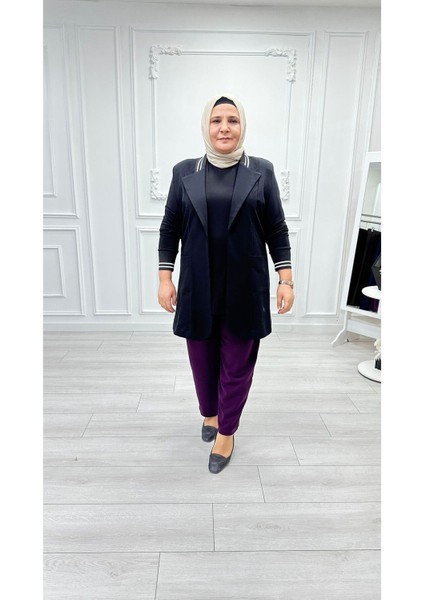 Büyük Beden Krep Kumaş Şalvar Pantolon