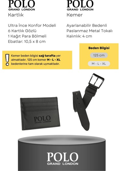 Orijinal Erkek 5'li Hediye Kutulu Luxury Serisi Deri Kemer Cüzdan Kartlık Kol Düğmesi Parfüm Seti fırsatları